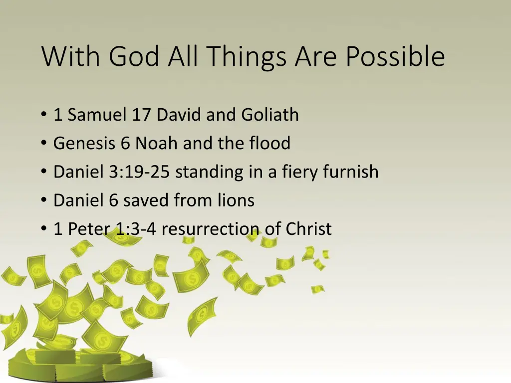 with god all things are possible
