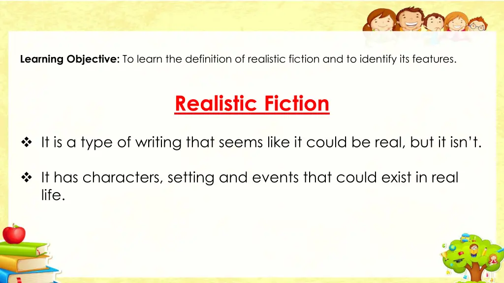 learning objective to learn the definition