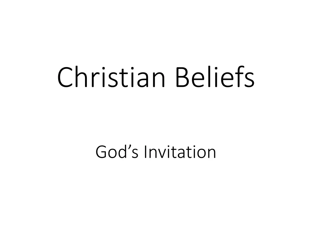 christian beliefs