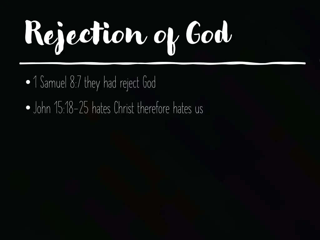 rejection of god