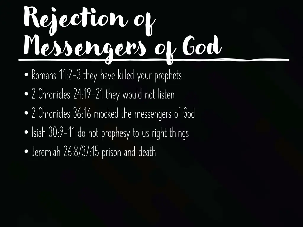 rejection of messengers of god romans 11 2 3 they