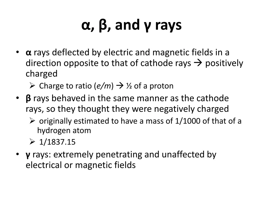 and rays