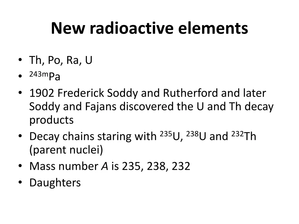 new radioactive elements