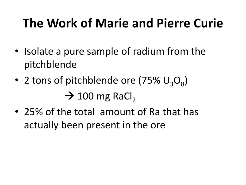 the work of marie and pierre curie