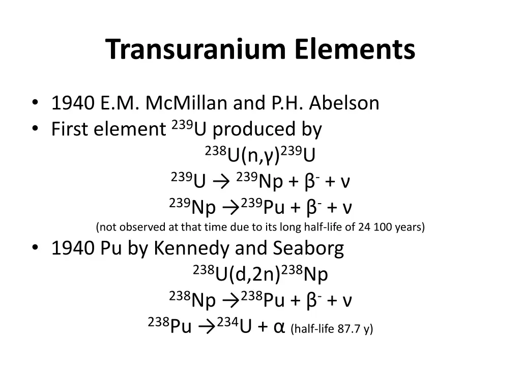transuranium elements