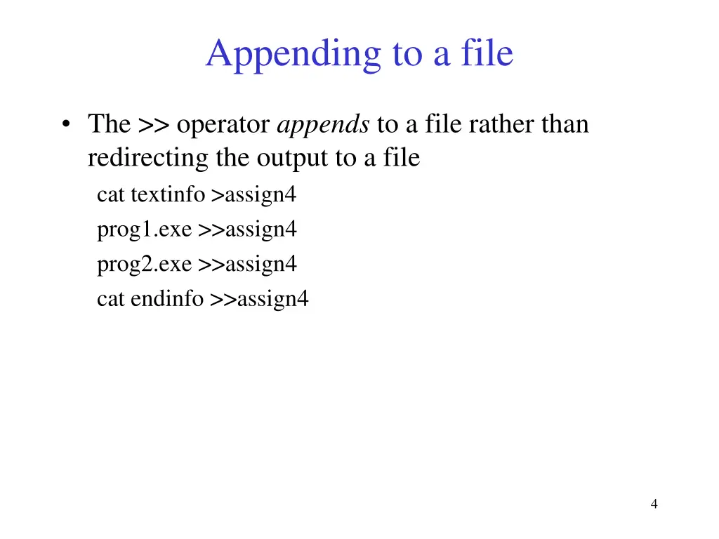 appending to a file