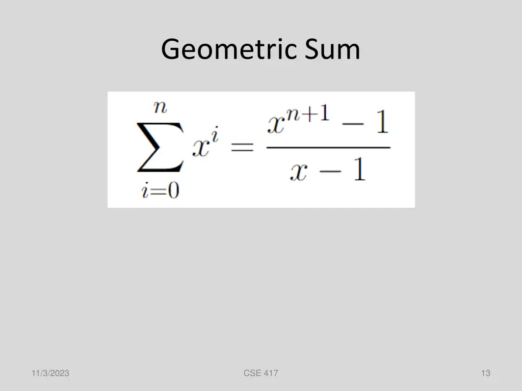 geometric sum