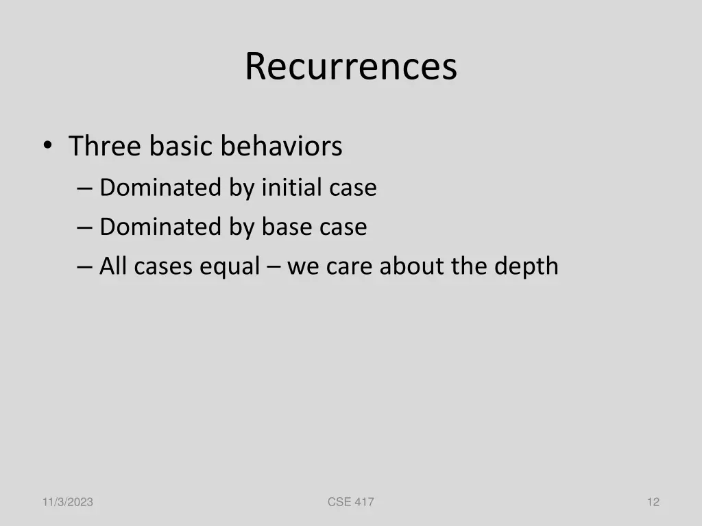 recurrences