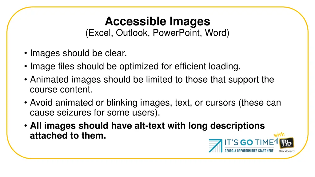 accessible images excel outlook powerpoint word