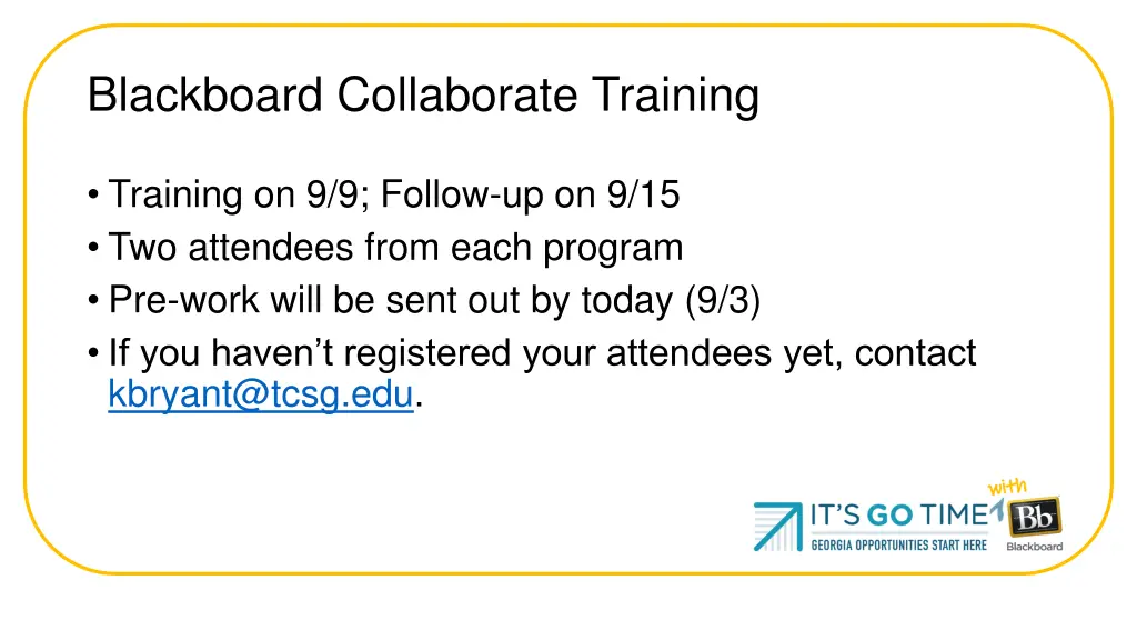 blackboard collaborate training