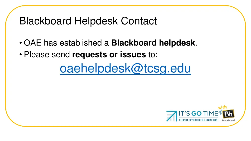 blackboard helpdesk contact