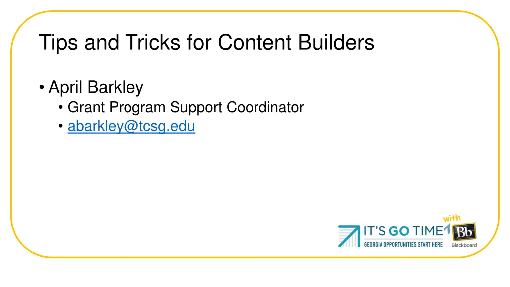 tips and tricks for content builders