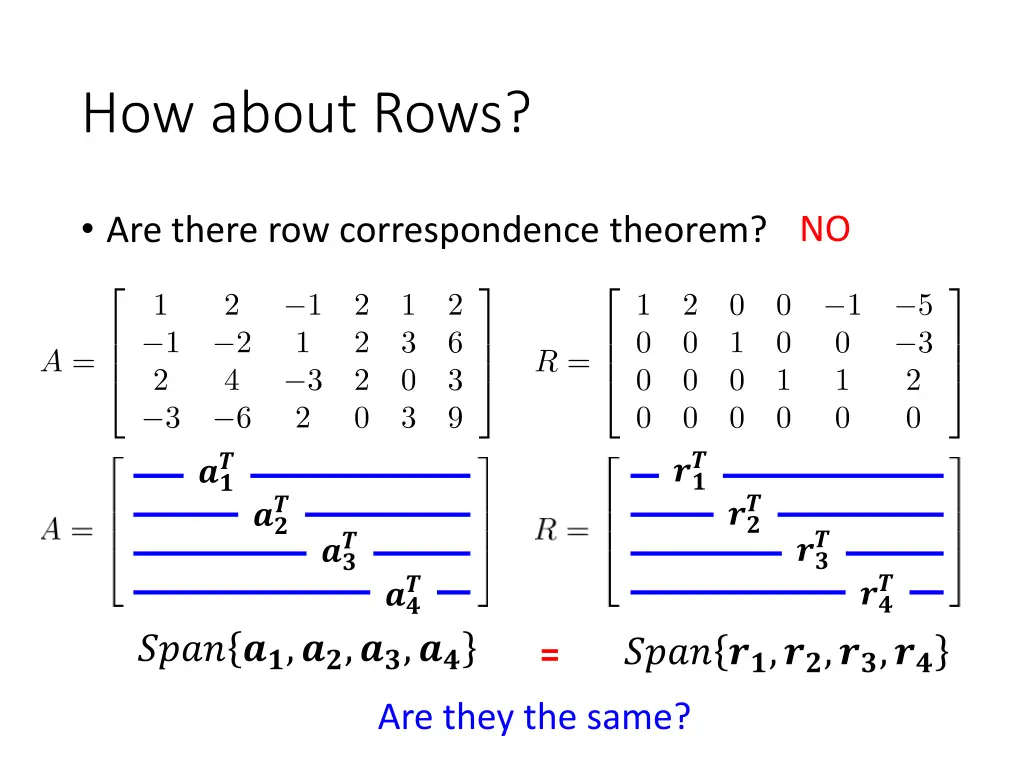 how about rows