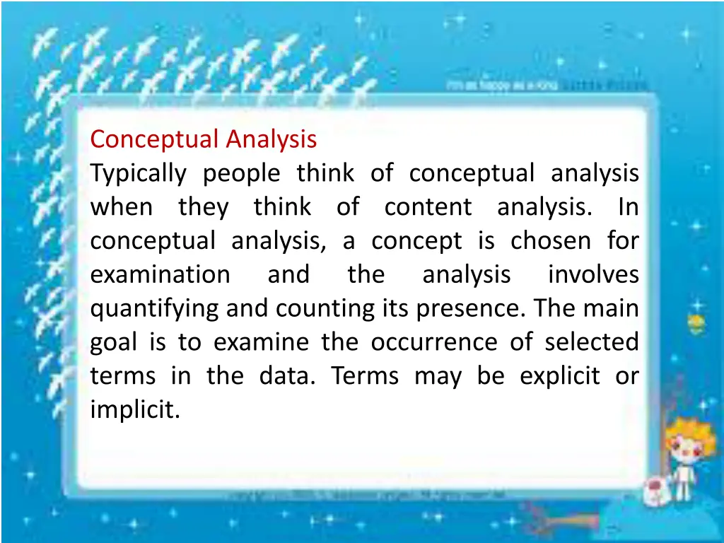 conceptual analysis typically people think