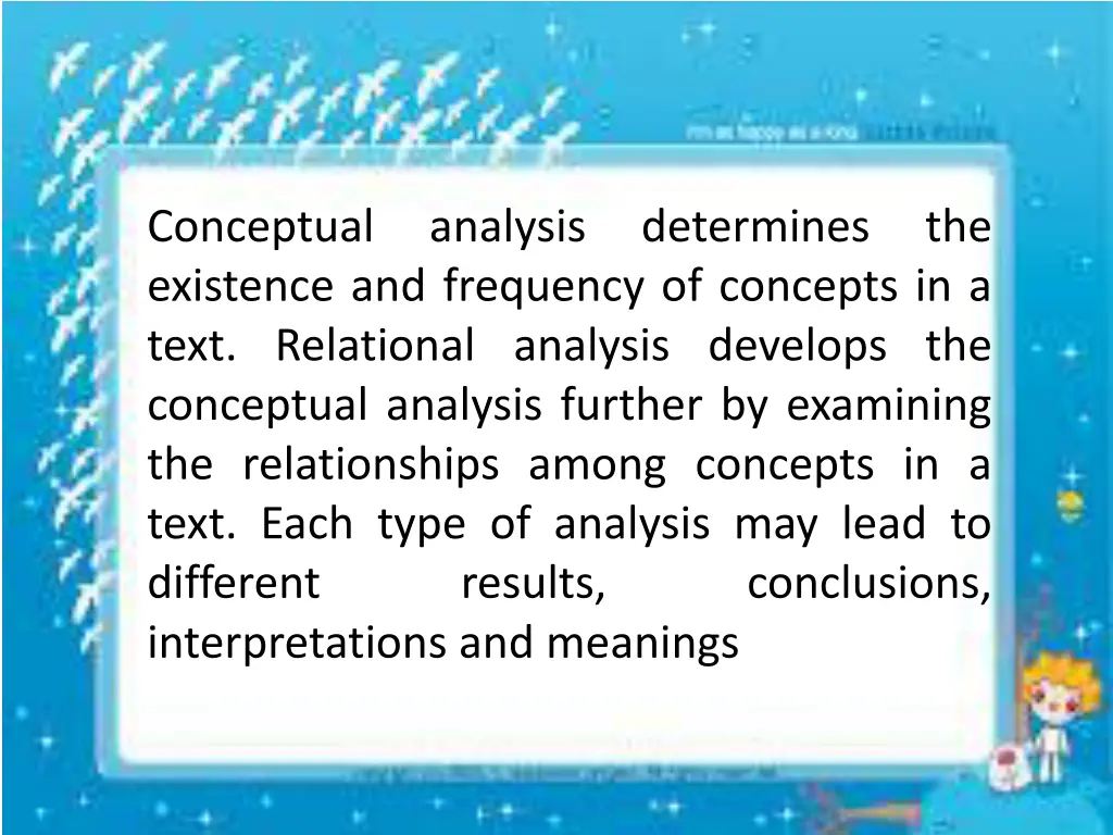 conceptual existence and frequency of concepts
