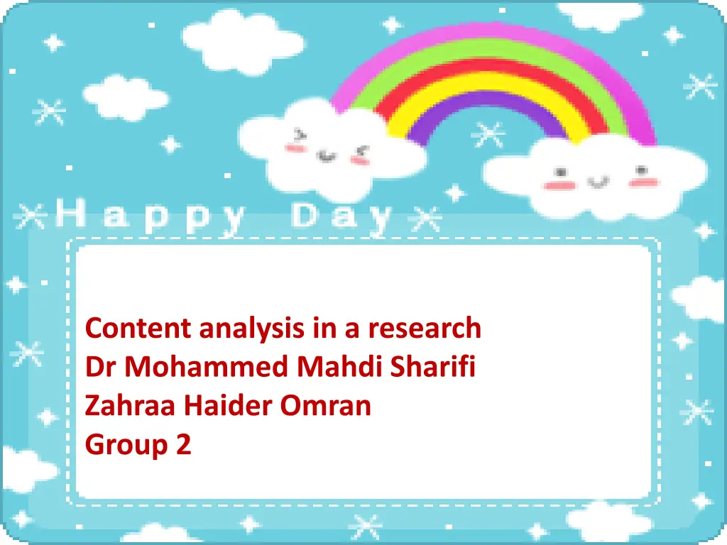 content analysis in a research dr mohammed mahdi