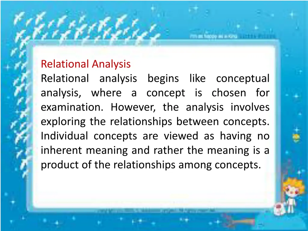 relational analysis relational analysis begins