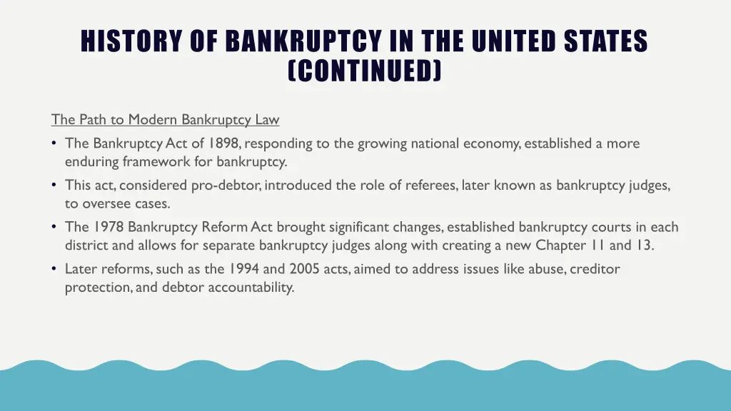 history of bankruptcy in the united states 1