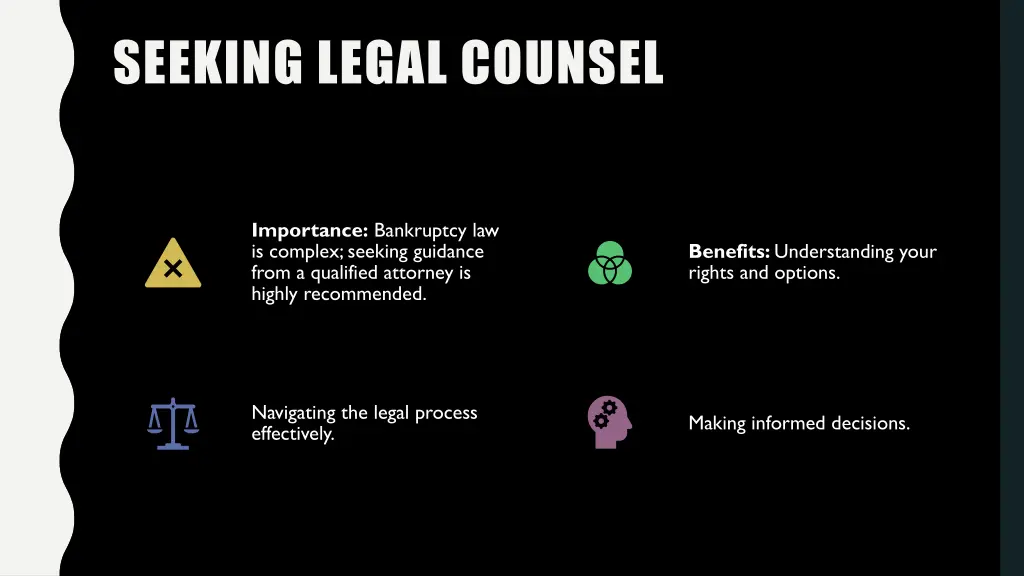 seeking legal counsel