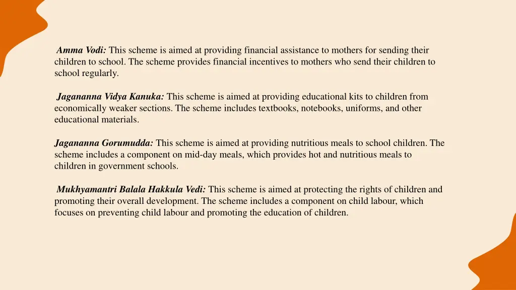 amma vodi this scheme is aimed at providing
