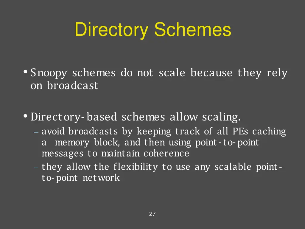 directory schemes