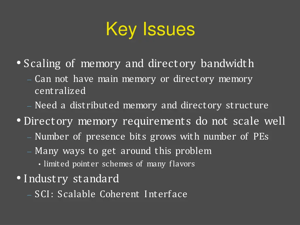 key issues