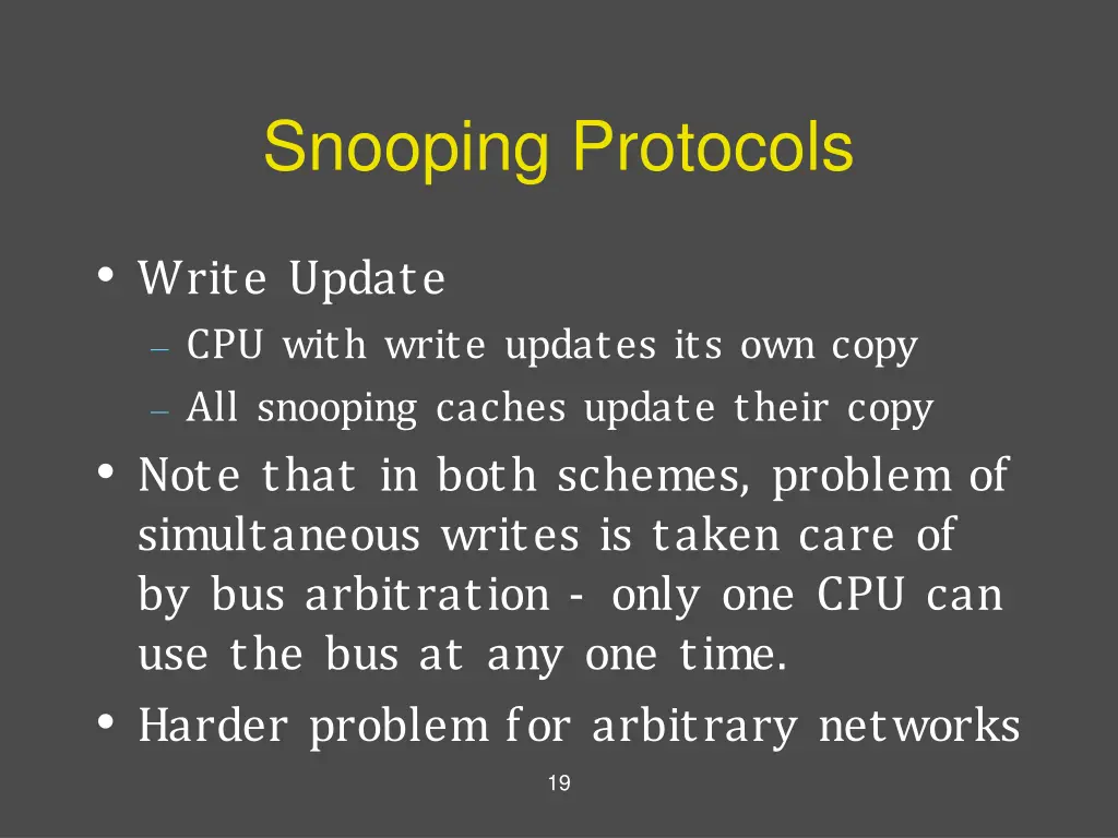 snooping protocols