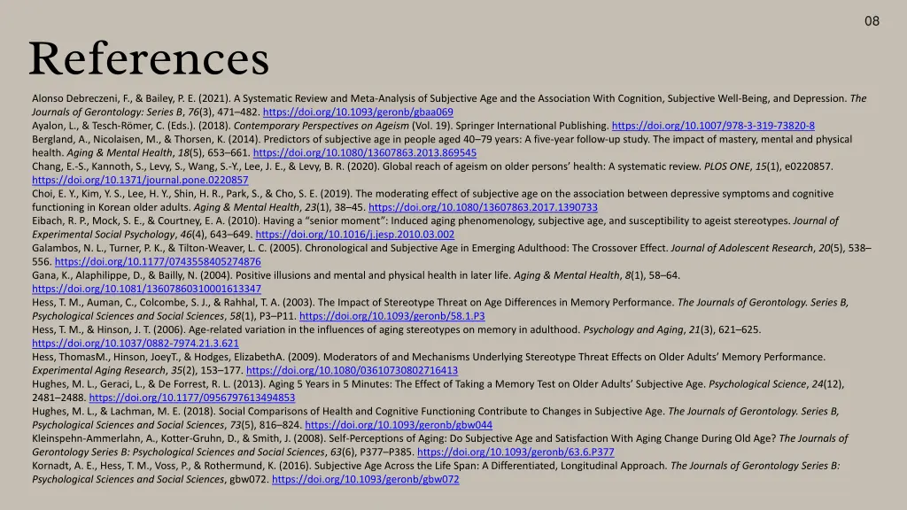 references alonso debreczeni f bailey p e 2021