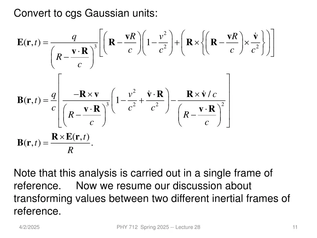 convert to cgs gaussian units