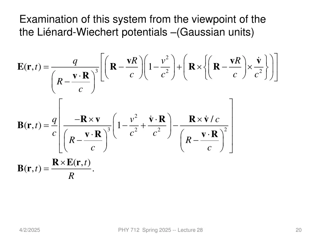 examination of this system from the viewpoint
