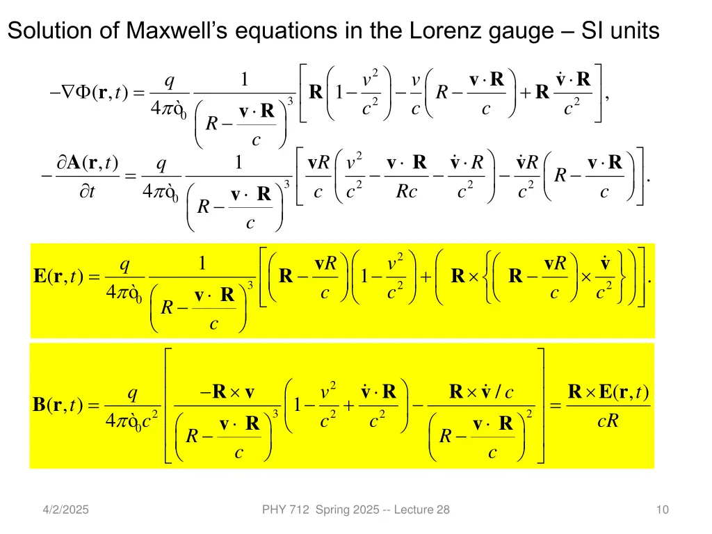 solution of maxwell s equations in the lorenz 3
