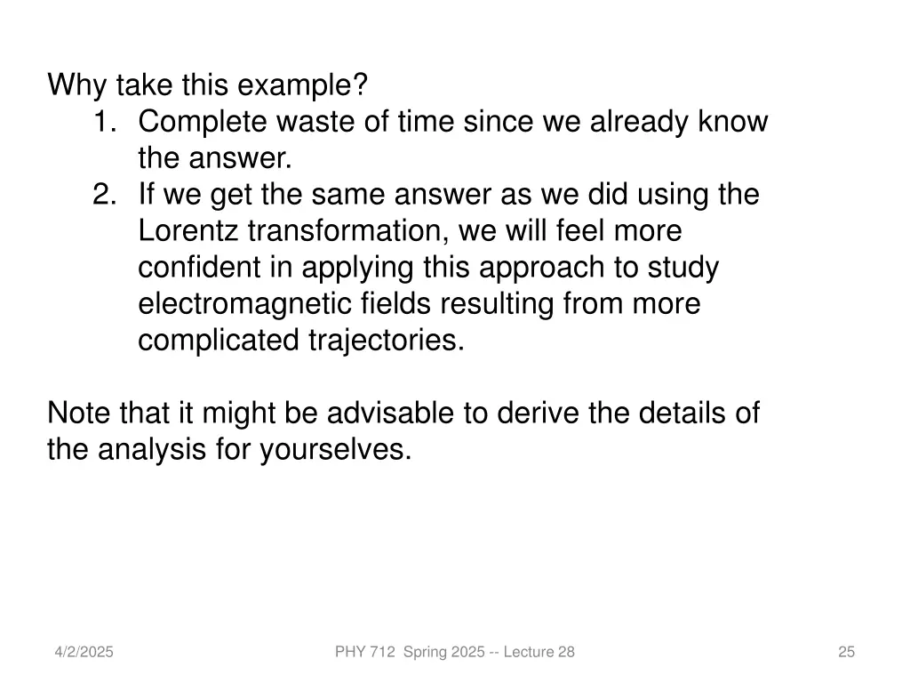 why take this example 1 complete waste of time