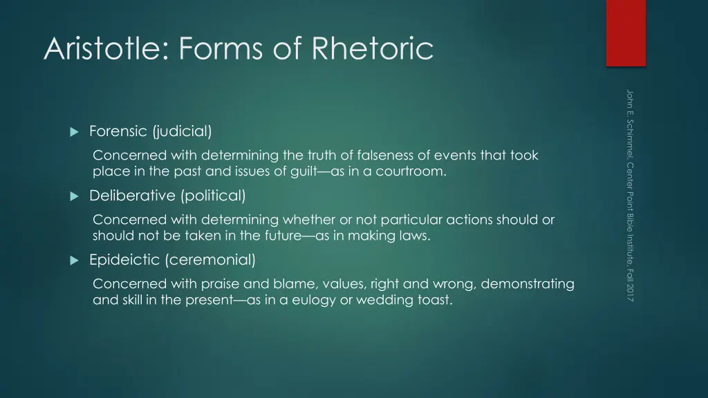 aristotle forms of rhetoric