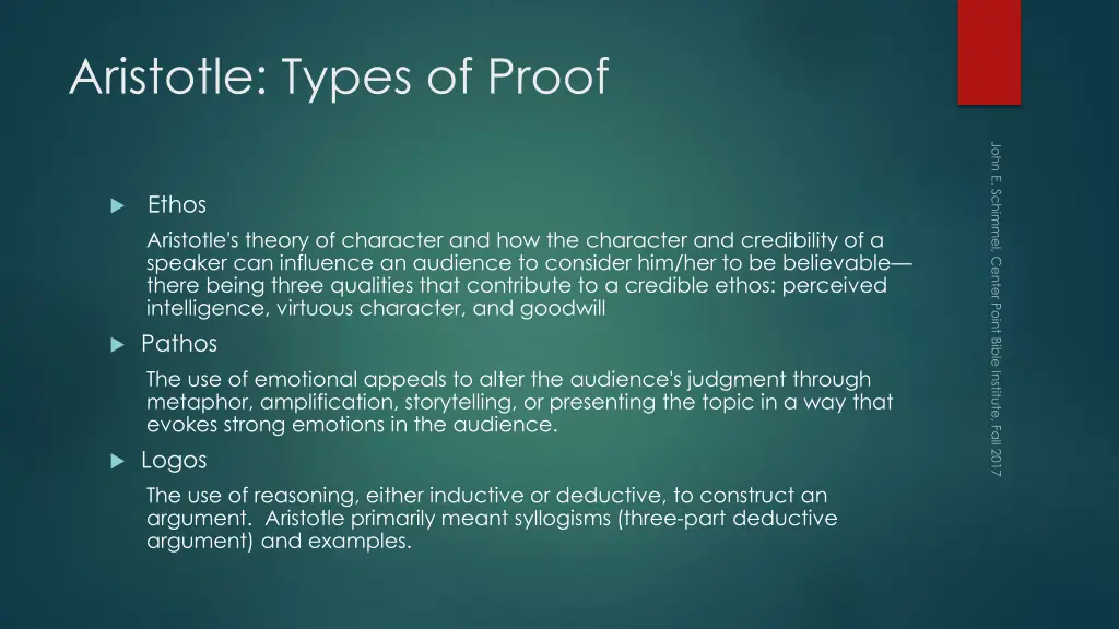 aristotle types of proof