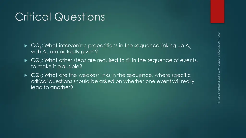 critical questions