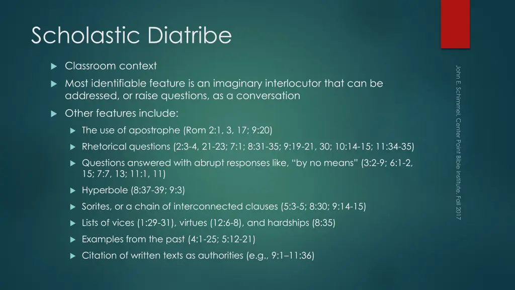 scholastic diatribe