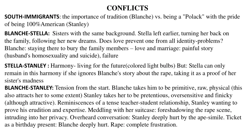 conflicts