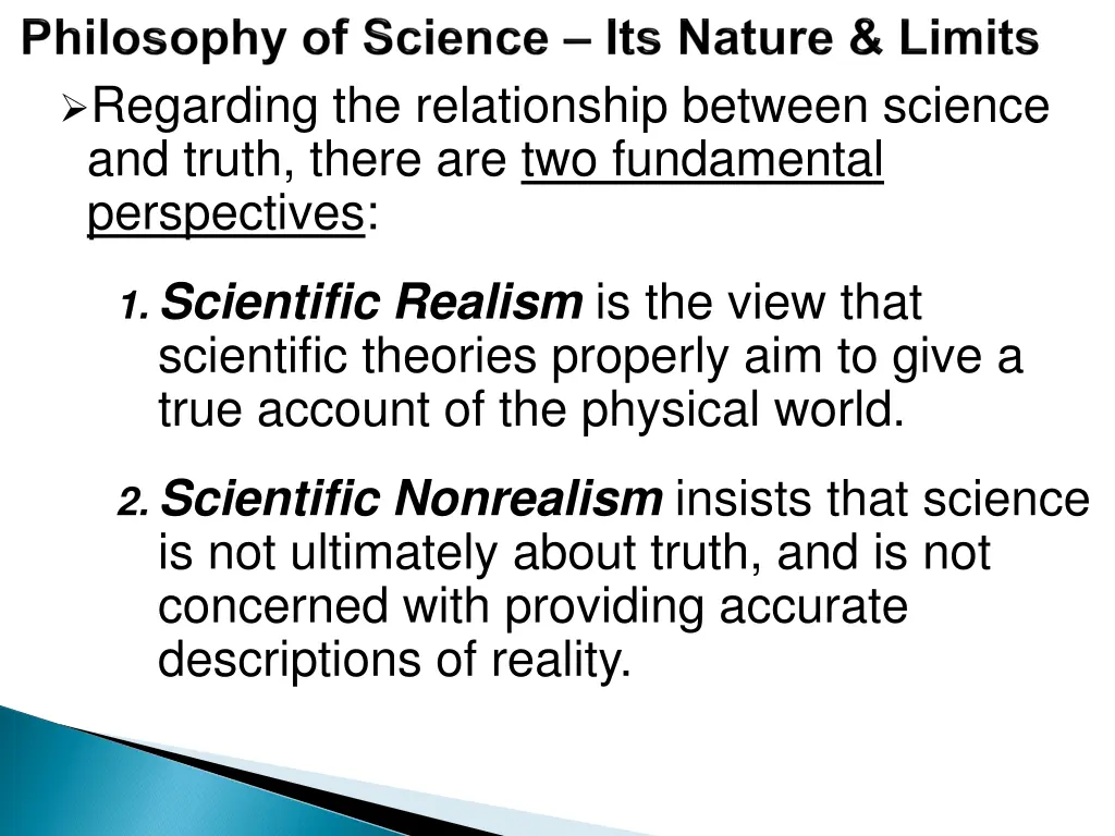 regarding the relationship between science