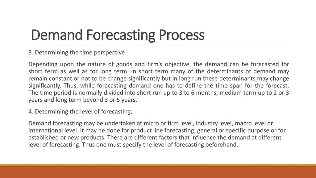 demand forecasting process demand forecasting 1