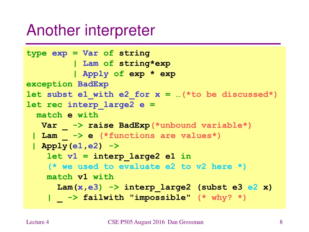 another interpreter