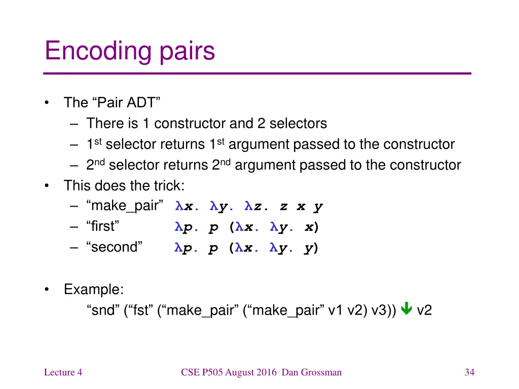 encoding pairs
