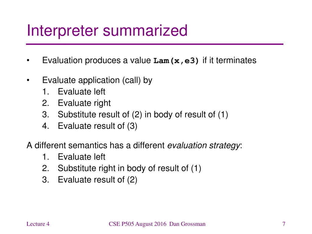 interpreter summarized