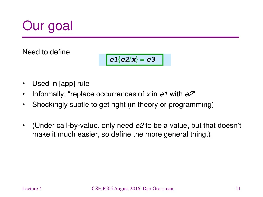 our goal