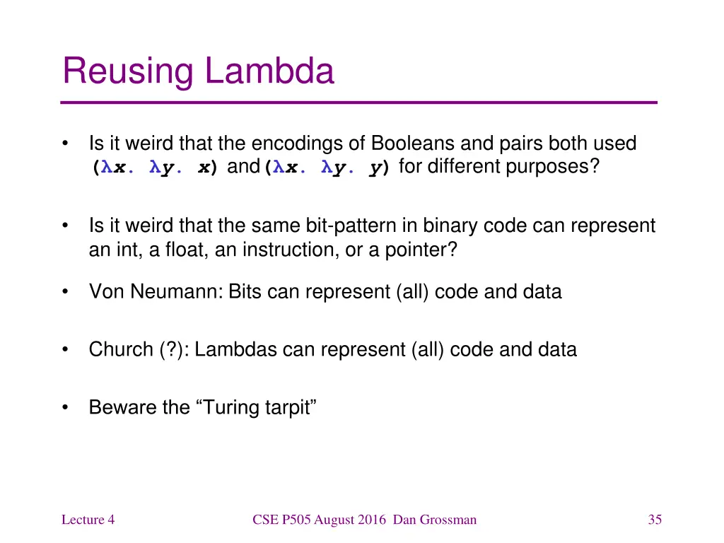 reusing lambda