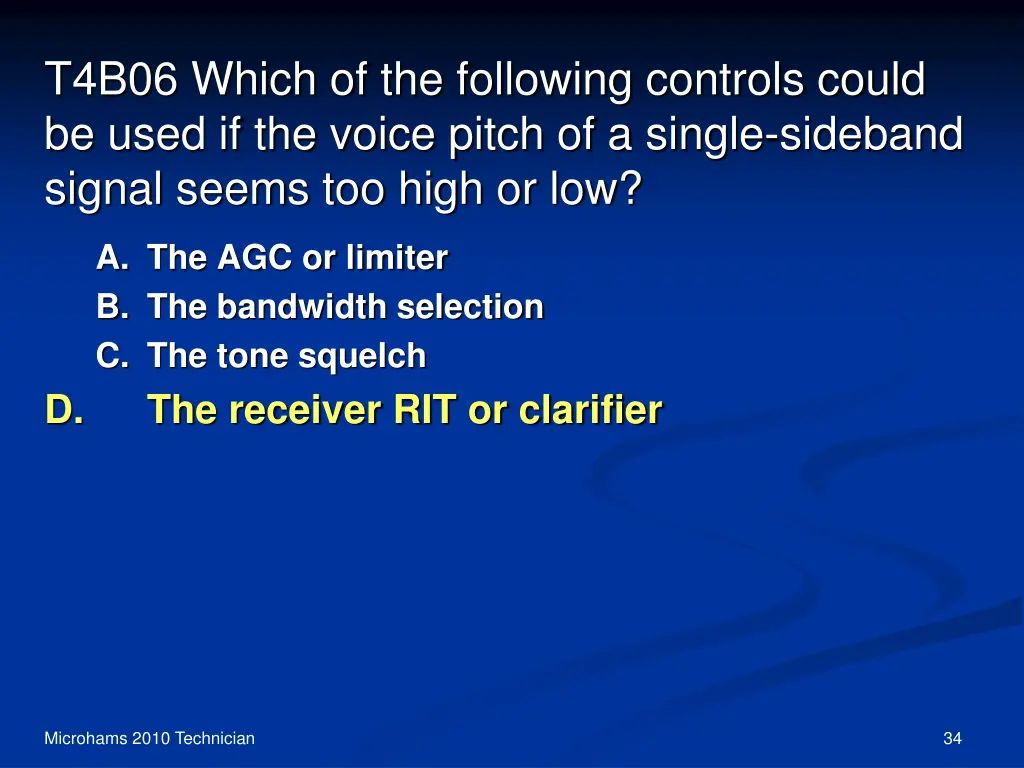 t4b06 which of the following controls could 1