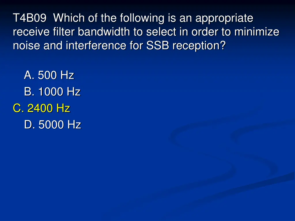 t4b09 which of the following is an appropriate 1
