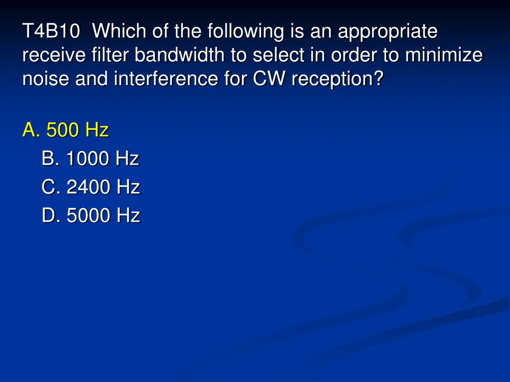 t4b10 which of the following is an appropriate 1