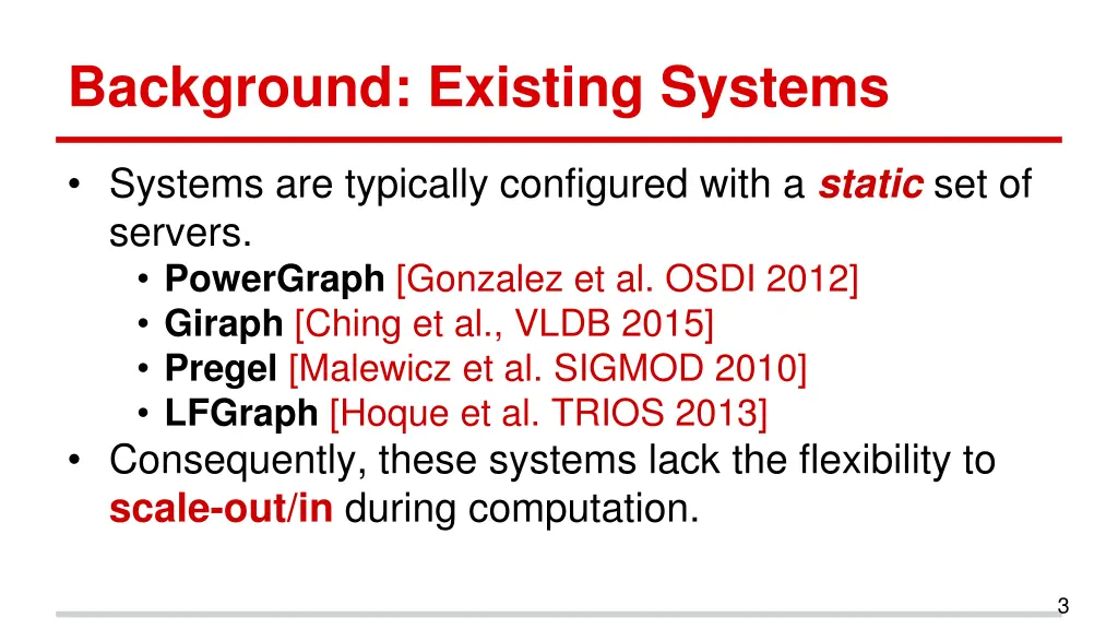 background existing systems