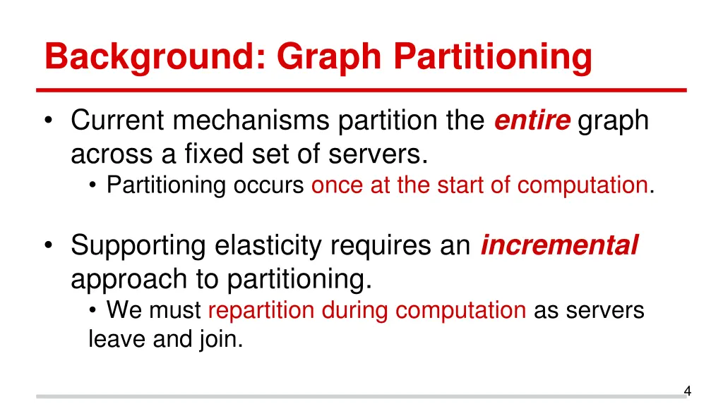 background graph partitioning