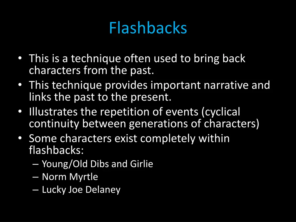 flashbacks